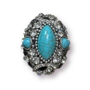 Elegant Turquoise Antique Ring Vintage Size‎ 7 BNWT Vintage